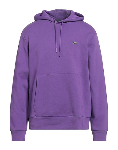 LACOSTE Hooded sweatshirt Purple 84% Cotton, 16% Polyester