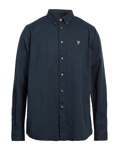 PS PAUL SMITH 無地シャツ ネイビー オーガニックコットン 100%
