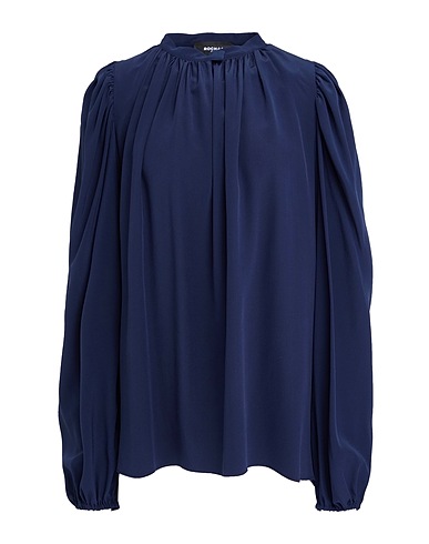 ROCHAS Silk top Navy blue 100% Silk