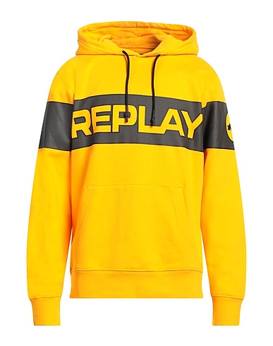 REPLAY Hooded track jacket  Marigold 100% Cotton