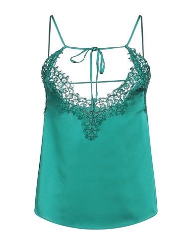 PINKO Camisole Verde smeraldo 100% Poliestere, Cotone, Poliammide, Viscosa