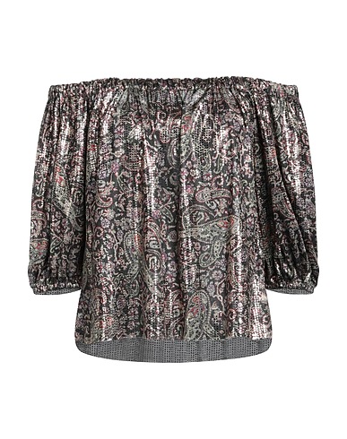 BA&SH Off-the-shoulder top Black 95% Polyester, 5% Elastane
