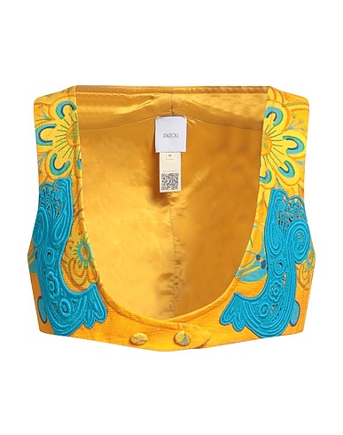 PATOU Waistcoat Yellow 74% Cotton, 18% Wool, 8% Viscose