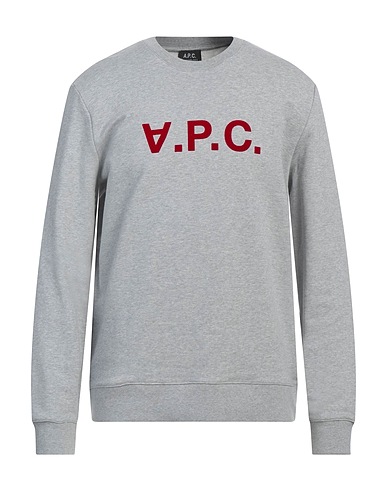 A.P.C. Sweatshirt Light grey 100% Cotton, Elastane