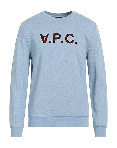 A.P.C. Sweatshirt Sky blue 100% Cotton, Elastane