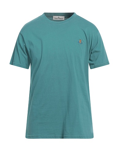VIVIENNE WESTWOOD Basic T-shirt Deep teal 100% Organic cotton