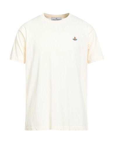 VIVIENNE WESTWOOD Basic T-Shirt Cremeweiß 100% Organische Baumwolle