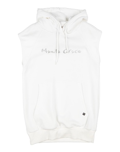MANILA GRACE Hoodie Weiß 80% Baumwolle, 20% Polyester