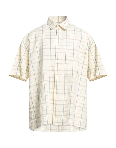 ÉTUDES STUDIO Checked shirt Cream 75% Cotton, 25% Linen
