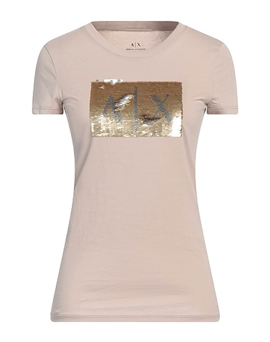 ARMANI EXCHANGE T-shirt Beige 100% Cotton