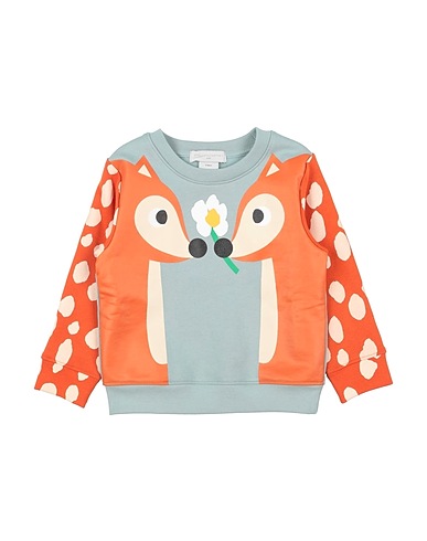 STELLA McCARTNEY KIDS Sweatshirt Sage green 100% Cotton, Elastane