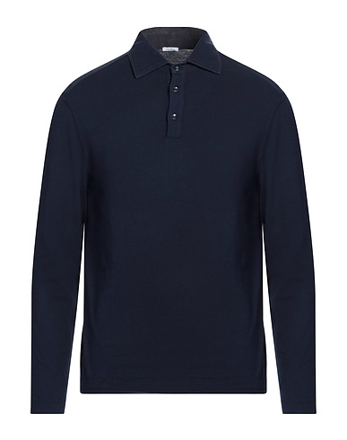 MALO Polo shirt I PREFER Midnight blue 90% Cotton, 10% Elastane