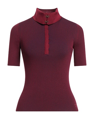 TORY BURCH Polo neck Garnet 81% Polyester, 17% Nylon, 2% Elastane