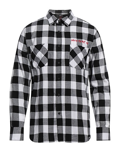 NAIS Chemise à carreaux Noir 100% Coton