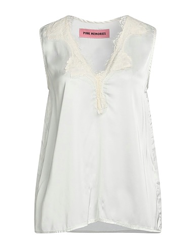 PINK MEMORIES Camisole Ivory 95% Viscose, 5% Elastane, Cotton, Polyamide