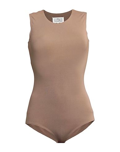 MAISON MARGIELA TOPS & TEES Khaki 96% Viscose, 4% Elastane