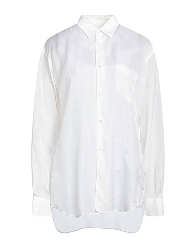 COMME des GARÇONS SHIRT Solid colour shirts & blouses White 100% Cupro