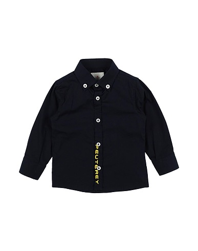 PEUTEREY Patterned shirt Midnight blue 97% Cotton, 3% Elastane