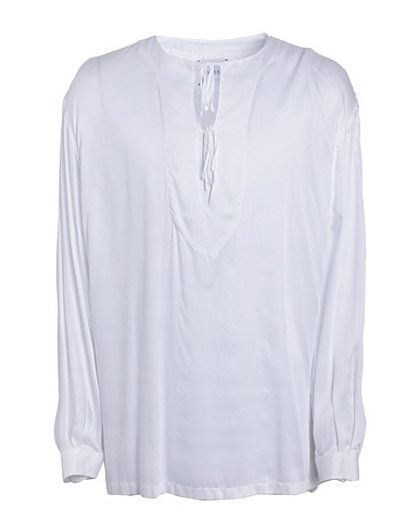 GAëLLE Paris Solid colour shirt White 100% Viscose