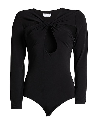 CINQRUE TOPWEAR Nero 95% Poliestere, 5% Elastan