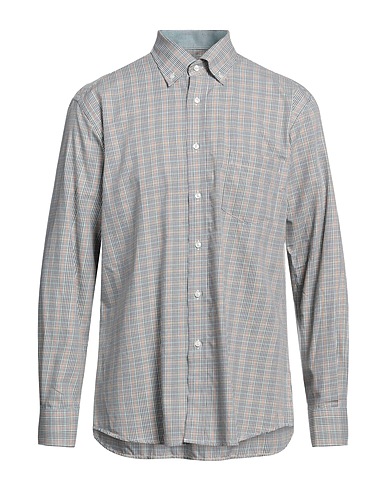 MIRTO Checked shirt Dark green 100% Cotton