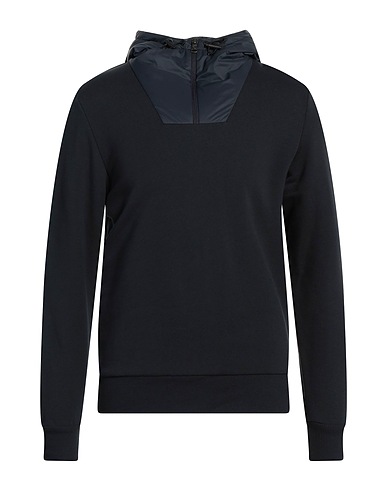 COLMAR Hooded track jacket  Navy blue 100% Cotton, Polyamide