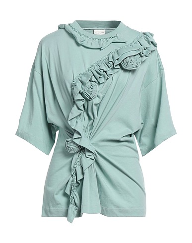 DRIES VAN NOTEN Top Sage green 100% Cotton