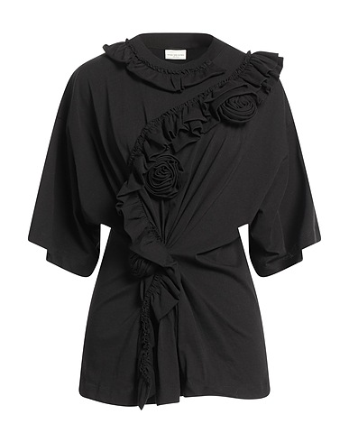 DRIES VAN NOTEN Top Noir 100% Coton