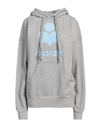 MARANT ÉTOILE Hooded track jacket  Grey 88% Cotton, 12% Polyester