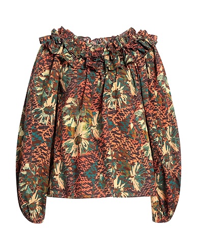 ULLA JOHNSON Top Military green 100% Cotton