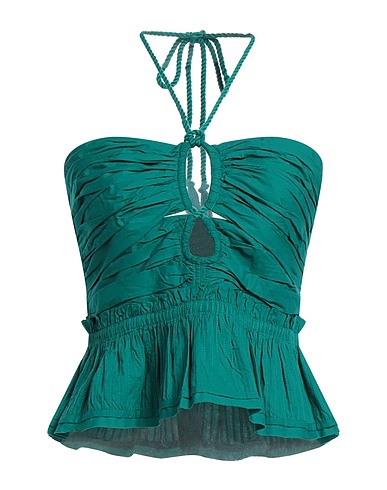 ULLA JOHNSON Top Vert émeraude 100% Coton