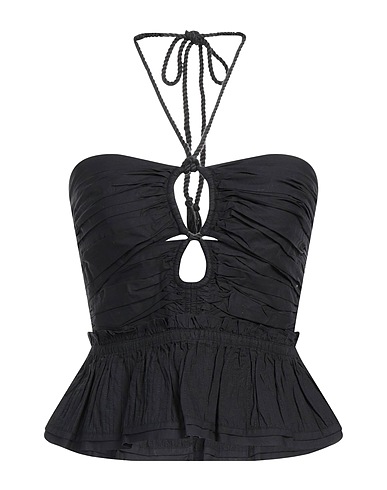 ULLA JOHNSON Top Black 100% Cotton