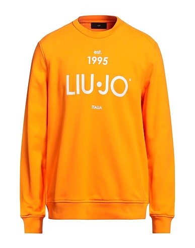 LIU •JO MAN Sweat-shirt Orange 100% Coton, Élasthanne