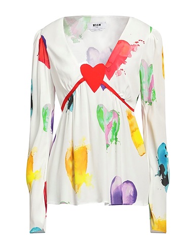 MSGM Top White 100% Viscose