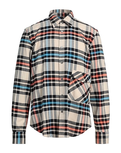 DEPARTMENT 5 Checked shirt Ivory 100% Cotton