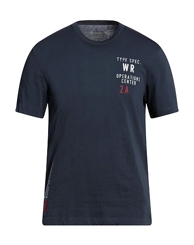 BLAUER. T-shirt Blu notte 100% Cotone