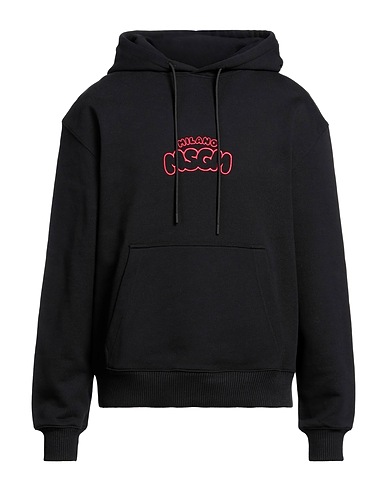 MSGM Hooded sweatshirt Black 100% Cotton