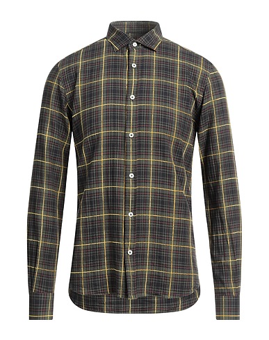 MASTRICAMICIAI Camicia a quadri Verde militare 100% Cotone
