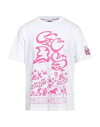 GCDS T-shirt Bianco 100% Cotone