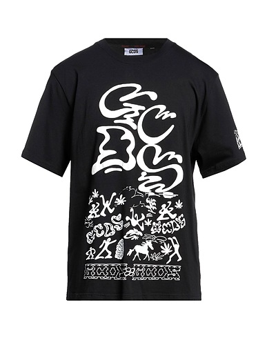 GCDS T-shirt Nero 100% Cotone