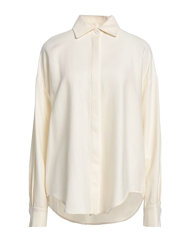 MVP WARDROBE Solid color shirts & blouses Ivory 70% Viscose, 30% Wool