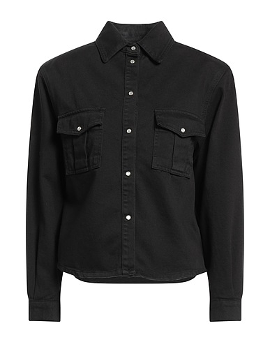 MVP WARDROBE Denim shirt Black 100% Cotton