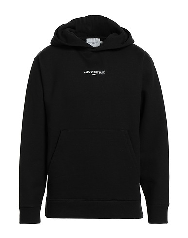 MAISON KITSUNÉ Hooded track jacket  Black 50% Cotton, 50% Polyester