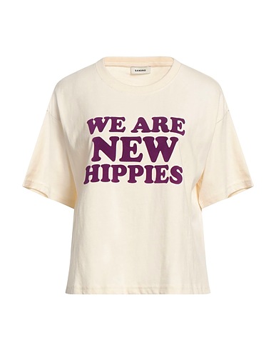 SANDRO T-shirt Beige 100% Cotton