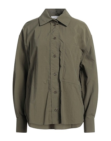 ERIKA CAVALLINI Solid colour shirts & blouses Military green 100% Polyamide
