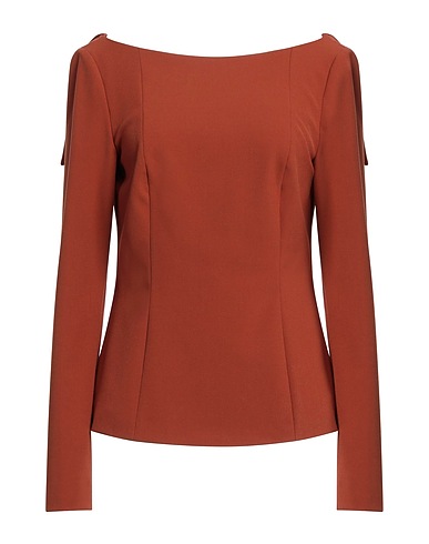 ERIKA CAVALLINI Top Brick red 64% Polyester, 27% Viscose, 9% Elastane