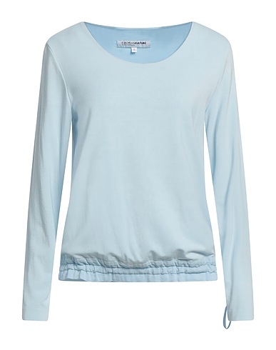EUROPEAN CULTURE T-shirt Sky blue 82% Bamboo, 10% Viscose, 7% Elastane, 1% Rubber