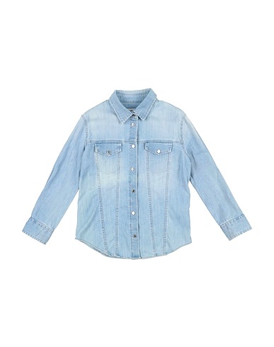 DONDUP Denim shirt Blue 98% Cotton, 2% Elastane
