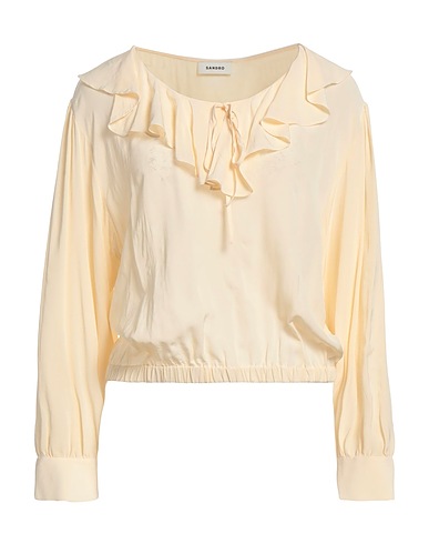 SANDRO Top Cream 100% Viscose