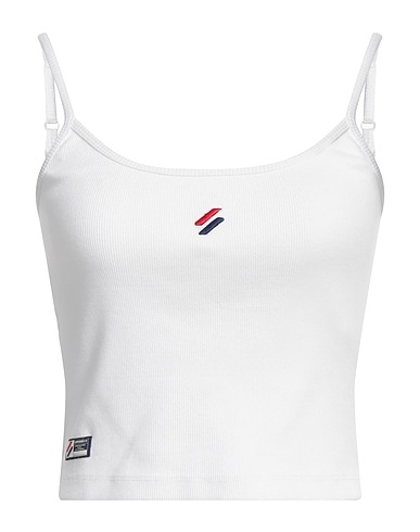 SUPERDRY Top Weiß 95% Baumwolle, 5% Elastan